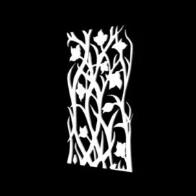 Flower Floral Partition Decoration 3d model