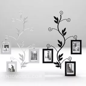 Flower Wall Picture With Decoration 3d model