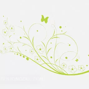 Fluorescent Green Wall Trim 3d model