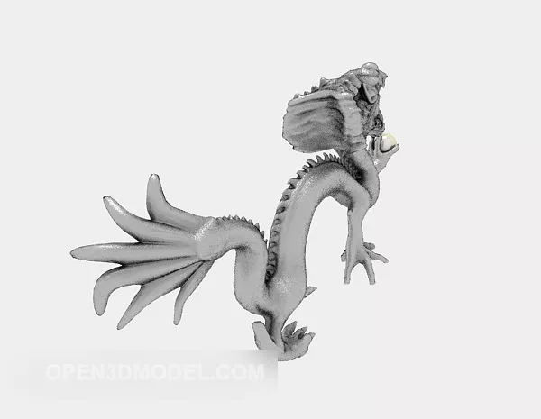 Flying Dragon Figurine 3d model Flying Dragon Figurine 3d model