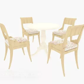 Four-person Home Dining Table 3d model