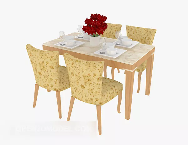 Dining Room Coffee Table Set 3d model