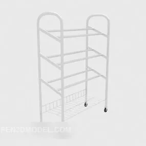 Four-tier Shoe Rack 3d model