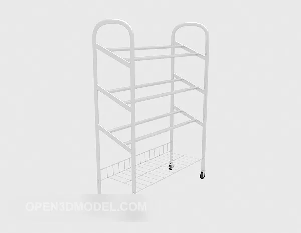 Ash Wood Rack Shelf 3d model