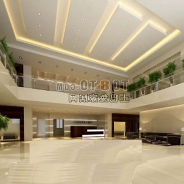 Hall With Lights 3d model