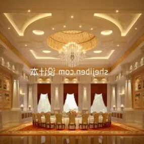 Western Classic Restaurant Interior 3d model