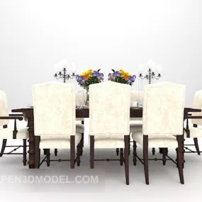 Furniture European Tables And Chairs 3d model