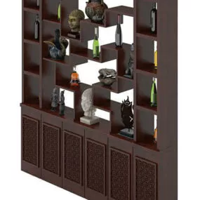 Chinese Wooden Display Stand 3d model