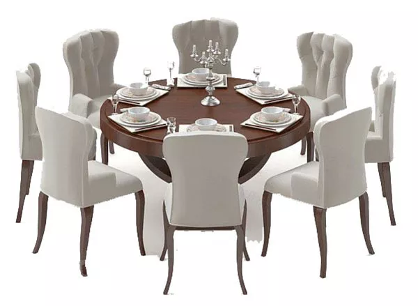 Round Dinning Table European Style 3d model Round Dinning Table European Style 3d model
