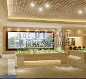 Showroom Interior Warm Lighting 3d model