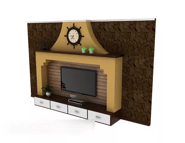 Decorative Tv Cabinet 3d model Decorative Tv Cabinet 3d model