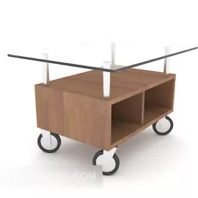 Free-moving Glass Coffee Table 3d model