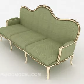 Fresh European Three-person Sofa 3d model
