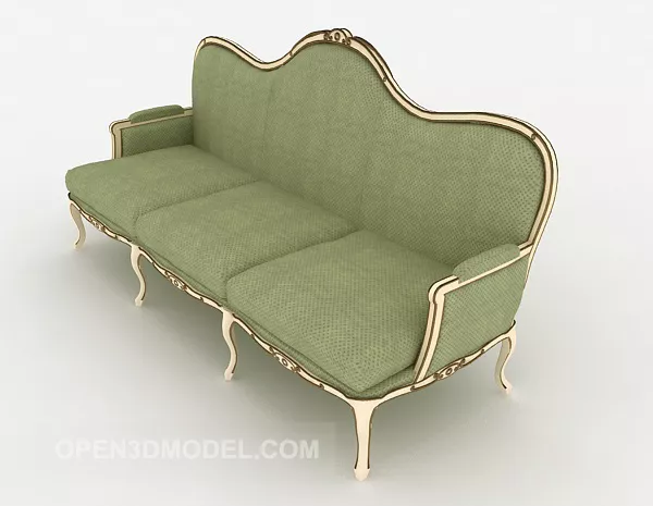Fresh European Three-person Sofa 3d model Fresh European Three-person Sofa 3d model
