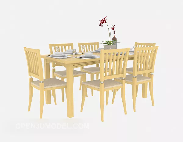 Fresh Field Wood Table 3d model Fresh Field Wood Table 3d model