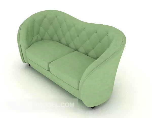 Fresh Green Double Sofa 3d model Fresh Green Double Sofa 3d model