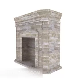 Fresh Minimalist Fireplace 3d model