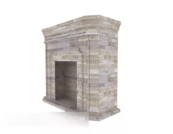 Fresh Minimalist Fireplace 3d model Fresh Minimalist Fireplace 3d model