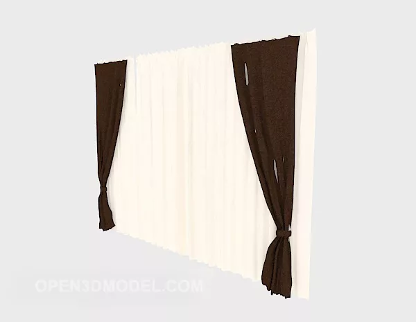 Vintage Curtain Collaped 3d model
