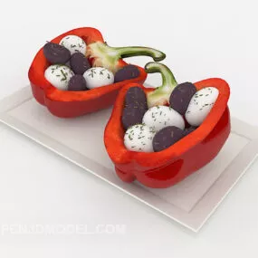 Fruit And Vegetable Snack Food 3d model