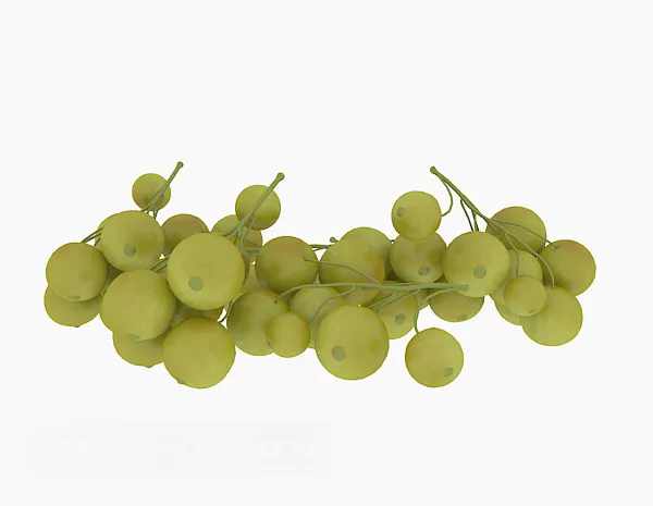 Grape Fruit In Bowl 3d model