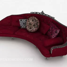 Fuchsia Red Multiplayer Sofa 3d model