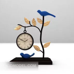 Furnishing Bird On Tree Sculpture 3d model