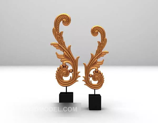 Tableware Artwork Tree Shape Wood Material 3d model