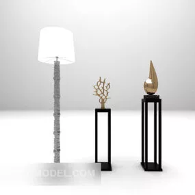 Furnishings Of Lamp With Sculpture 3d model