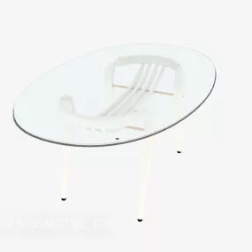 Furniture Round Sofa Coffee Table 3d model