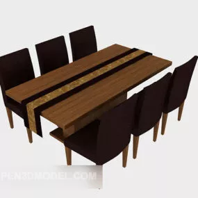 Furniture Table Chair 3d model