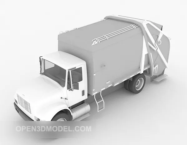 Plastic Garbage Bin 3d model