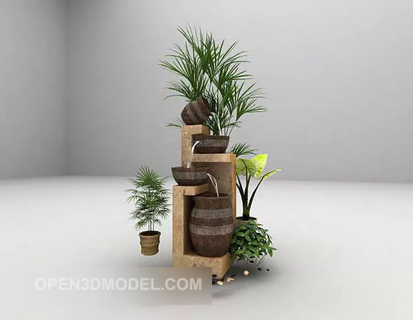 Garden Landscape Broadleaf Tree 3d model
