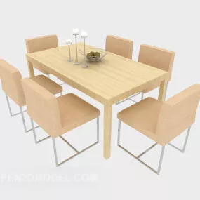 Garden Fresh Dining Table Chair 3d model