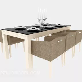 Garden Fresh Table Chair Set 3d model