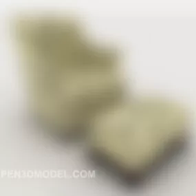 Garden Home Pattern Single Sofa 3d model