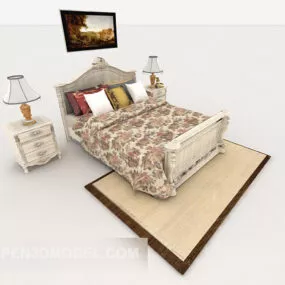 Garden Light Double Bed 3d model