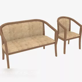 Garden Living Room Multi-person Sofa 3d model