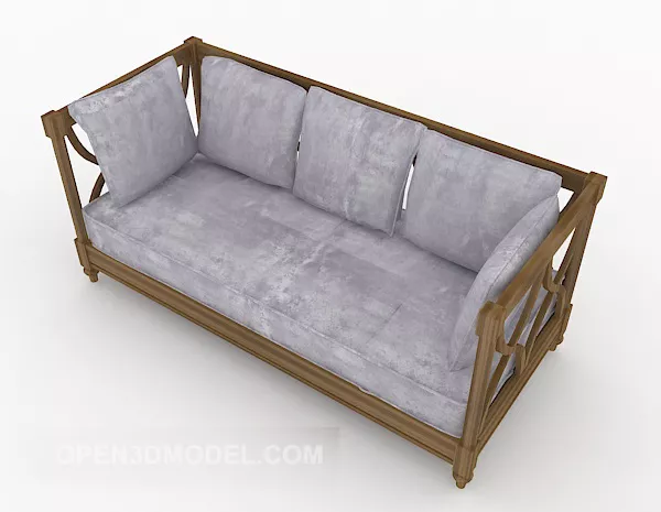 Garden Simple Multi-person Sofa 3d model Garden Simple Multi-person Sofa 3d model