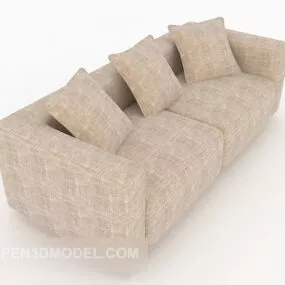 Garden Simple Multiplayer Sofa Furniture 3d model