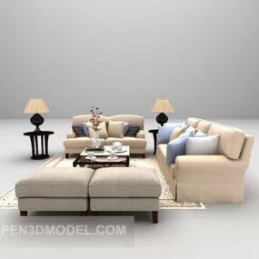Garden Simple Sofa Furniture 3d model