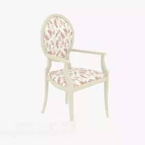 Garden Solid Wood Dining Chair 3d model