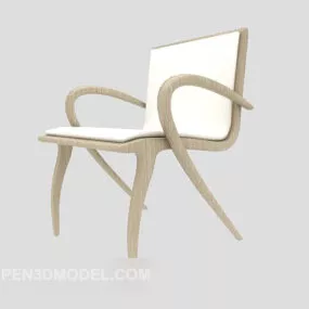 Garden Wood Lounge Chair 3d model