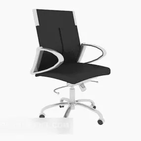 Generous Simple Office Chair Black 3d model