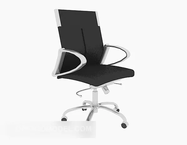 Generous Simple Office Chair Black 3d model Generous Simple Office Chair Black 3d model