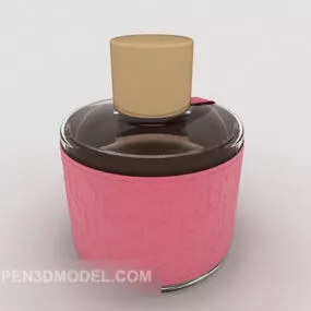 Glass Bottle Wood Cap 3d model