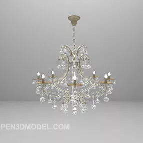 Glass Chandelier Luxury 3d model