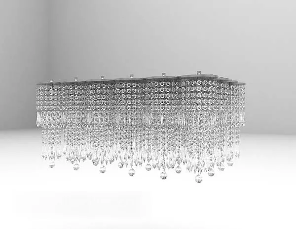 Glass Diamond Chandelier 3d model Glass Diamond Chandelier 3d model