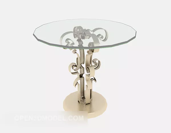Round Glass Coffee Table 3d model Round Glass Coffee Table 3d model