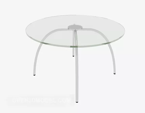 Glass Round Shaped Coffee Table 3d model Glass Round Shaped Coffee Table 3d model